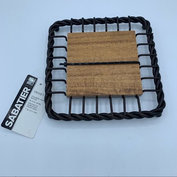 Sabatier Stained Hard Wood Trivet - Picture 2 of 8